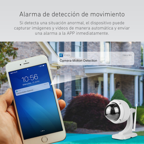 Imagen 4 de 10 de Camara Domo Exterior Ip Wifi Inalambrica Seguridad Motorizada Ptz 360 Zoom Hd P2p Dvr Ir Sd Vstarcam