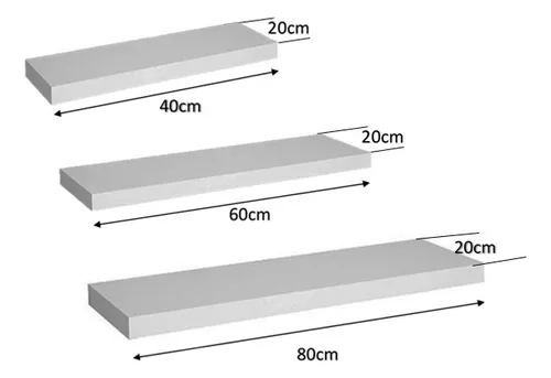 Estantes Flotantes Exahome Repisa Ménsula Invisible 80x20x18
