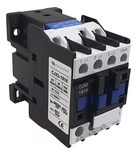 Kit 4 Chaves Contatora Tripolar 18a Lc1 D1810f7 3p 1 Na 220v