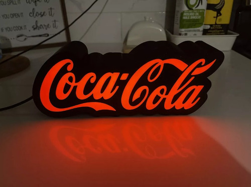 Cuadro Decorativo Coca Cola Logo Negro Negro