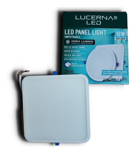 Panel Led Empotrar Lucerna 18w 6 Pulgadas 2 Años De Garantia