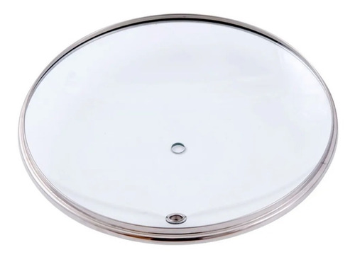 Imagen 1 de 1 de Tapa De Vidrio De 18cm Con Agujero Vapor Para Olla O Sarten