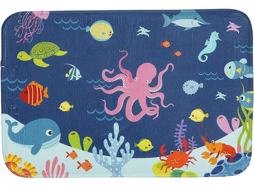 Kxo Octopus Bath Mat, Super Soft And Absorbent Shaggy Plush 