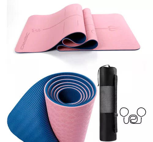 Mat Yoga Tpe Duo 6 Mm Antideslizante Importado Incluye Bolso