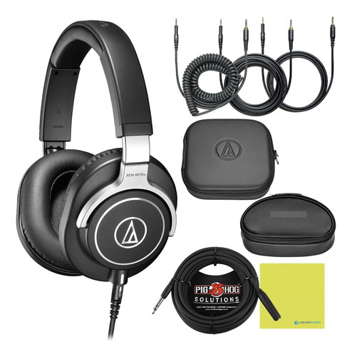 Auriculares Audio Technica Ath-m70x Con Pig Hog Mmg