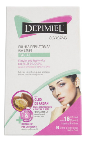 Folhas para depilação facial Sensitive Depimiel 16 unidades