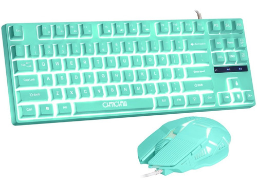 Combo Teclado + Mouse Gaming Con Cable Retroiluminado Led