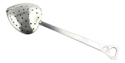 10 Infusor De Te Corazon De Metal Con Palo Inox #51 Color Gris