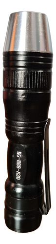 Linterna De Mano Recargable Flashlight Emergencia Senderismo Blanca Negro