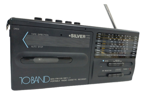 Radio Casetera Grabadora Silver Point Japan 10 Band 