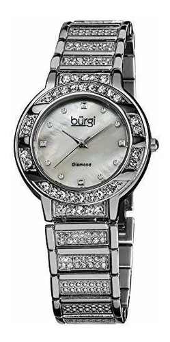 Reloj De Pulsera De Diamantes De Acero Inoxidable Burgus