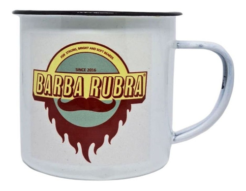Caneca De Ferro Old School 350ml Com Logo Barba Rubra