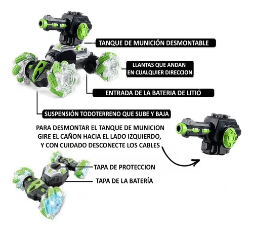 Carro Control Remoto Rc Acrobático Recargable Bolas Hidrogel