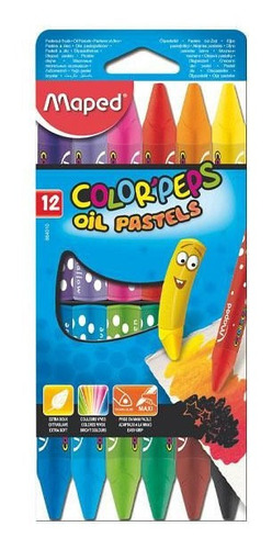 Pasteles Al Oleo Crayones Color Peps Maped X 12 Colores