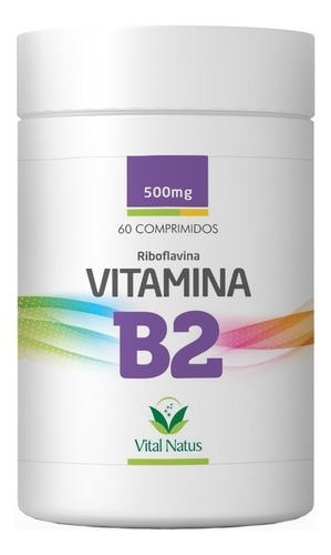 Vitamina B2 - Riboflavina 60 Comprimidos 1,3mg - Vitalnatus