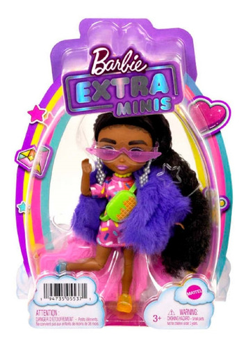 Barbie Muñeca Extra Minis Chamarra Morada