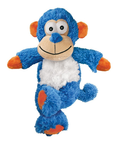Peluche grande Kong Cross Knots Monkey para perros, color azul