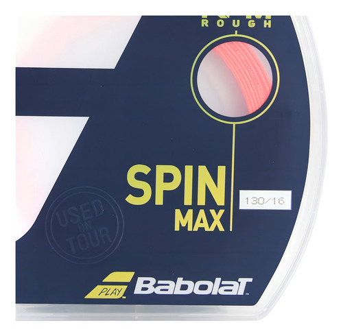 Corda Babolat Rpm Rough, 16 litros, 1,30 mm, color rojo, juego individual