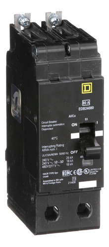 Interruptor Atornillable En Miniatura, 80 A, 480 277 Vca