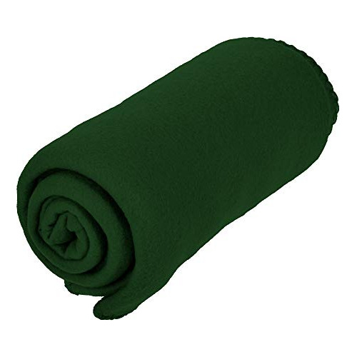 Acogedor 50 X 60 Fleece Lanzar Manta Verde