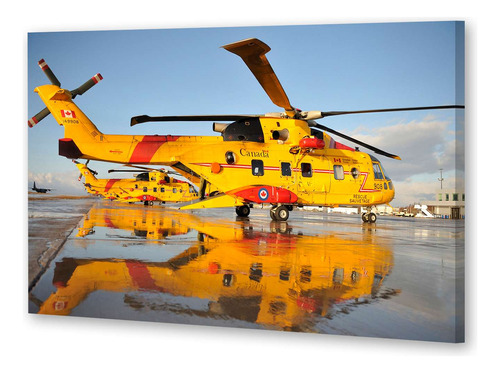 Cuadro 60x90cm Helicoptero Amarillo Por Despegar Canada