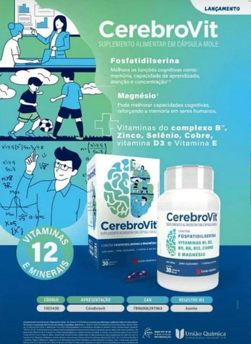 Suplemento Cerebrovit Com 30 Cápsulas - União Química