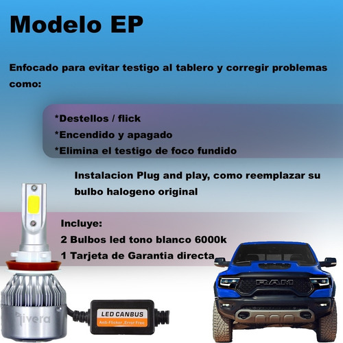 Ep Led Xenon Canbus Baja Audi A4 2004 Sedan V. Halogen H7