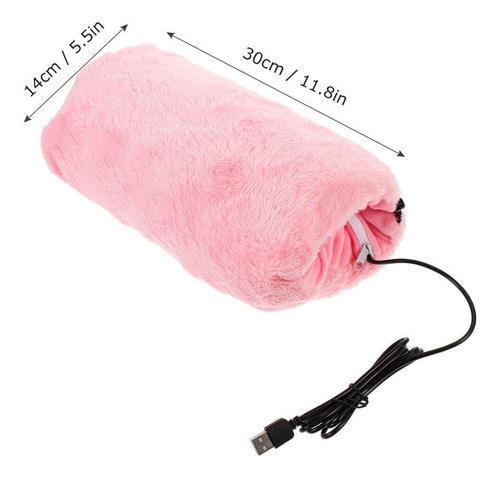 Almohada Calefactora Eléctrica De Franela Alimentada Por Usb