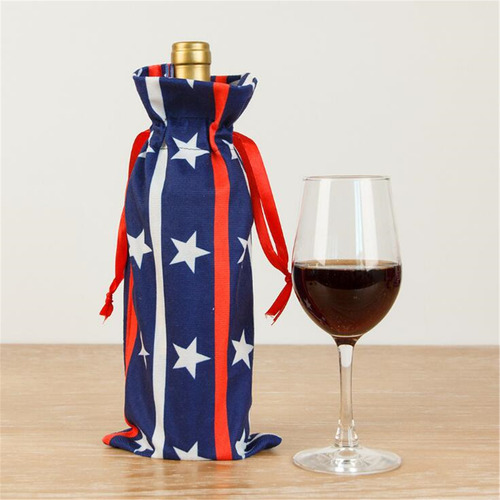 Juego De Botellas De Vino X Día De La Independencia, Bolsa P