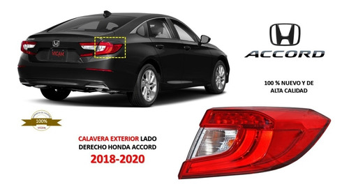 Calavera Exterior Lado Derecho Honda Accord 2018-2020