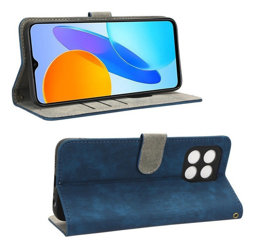 Capa Para Honor X8 5g Couro Resistente A Riscos