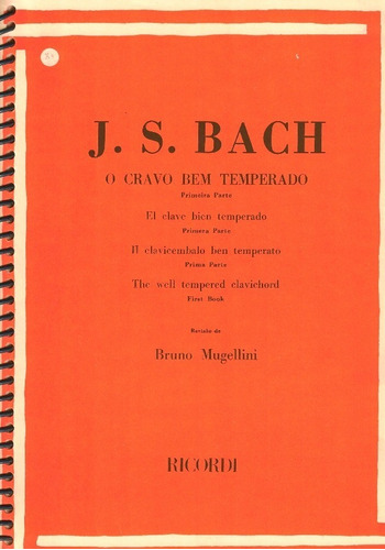 Livro J S Bach - O Cravo Bem Temperado Primeira Parte