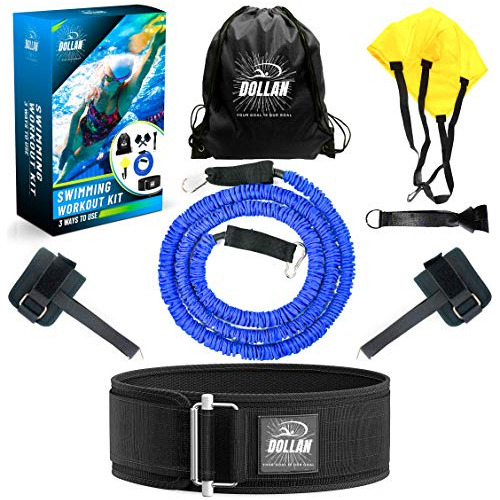 Dollan Swim Tether Kit De Natación Estacionario, Cinturón De