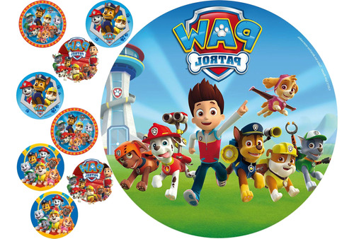 Transfer Gelatina Gelapaletas Paw Patrol Fiesta Temática