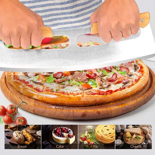 Cortador para pizza con mango de madera - El Amasadero, tienda panarra