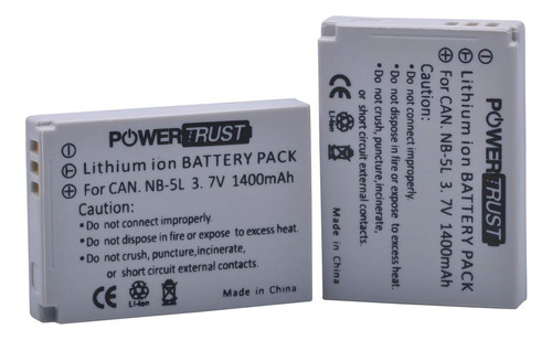 Powertrust Batería Nb-5l De Mah (paquete De 2) Para.