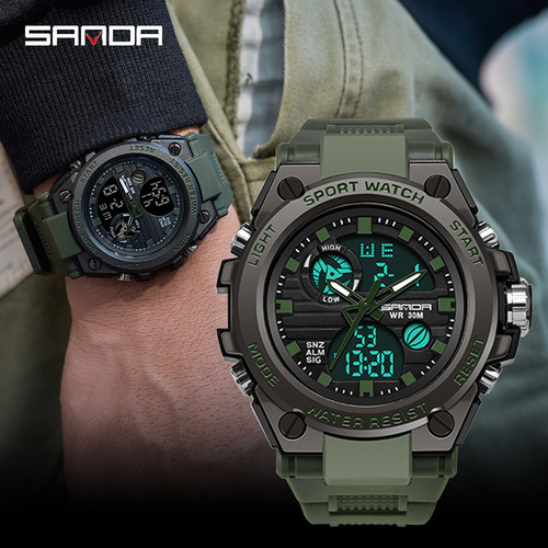 . Reloj Multicinético Con Movimiento De Doble Pantalla For