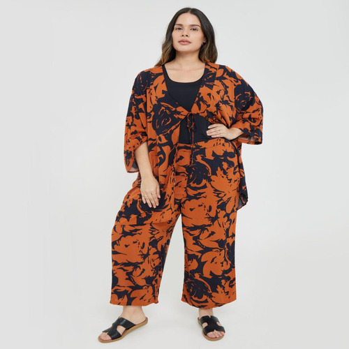 Pantalon Mujer Patprimo Capri Naranja Viscosa 14070676-80323