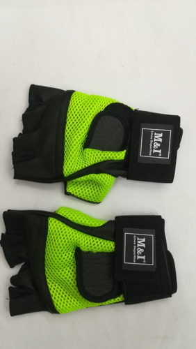 Guantes Con Muquera Verde M&i. Gym