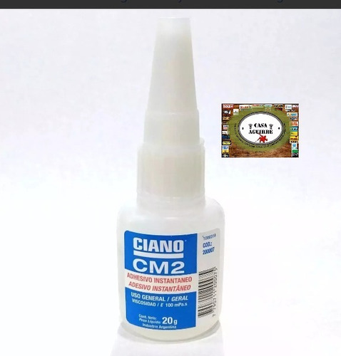 Ciano Cm2 20g Adhesivo Pegamento Cianocrilato. ( Benavidez )