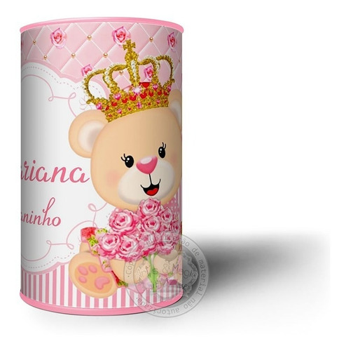 20 Cofrinho Personalizado Ursa Princesa