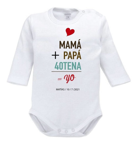 Body Bebe Mamá Más Papá Más 40tena Igual Yo