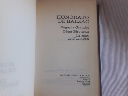 Honorato De Balzac Eugenia Grandet Cesar Birotteau Nucingen