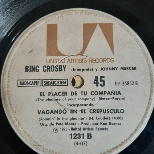 Simple Bing Crosby United Artists Records C18