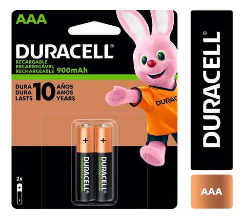 Duracell Pilas Recargables Aaa Blister X2 Triple A 900m Ah