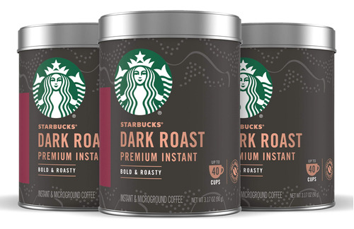 Starbucks Caf Instantneo De Alta Calidad, Tostado Oscuro, 10