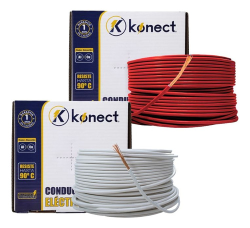 Kit 2 Cable Eléctrico Cca Calibre 12 100 Metros