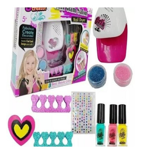 Set Kit Belleza Esmaltes Uñas Manicure Accesorios Juguete 