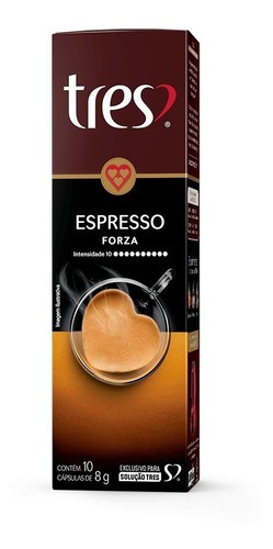 Cápsula De Café Espresso Forza Tres 3 Corações