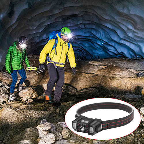 Faro Led Con Sensor Inteligente, Luz Roja Cob, Carga Usb